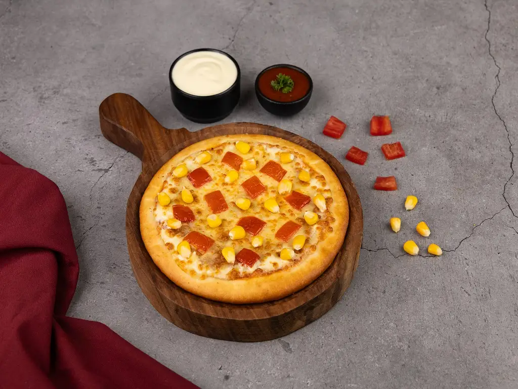 Corn and Tomato Pizza